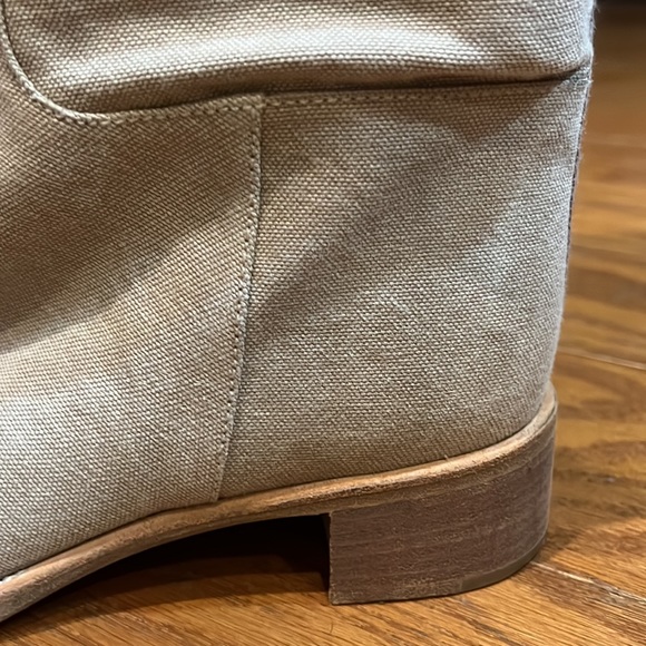 Prada. Bone. Canvas Boot. Size 38.5 - Picture 5 of 13